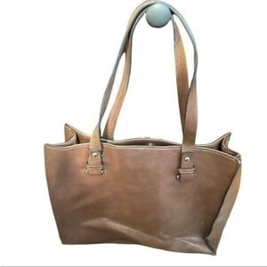 Elegant Brown Leather Tote Bag